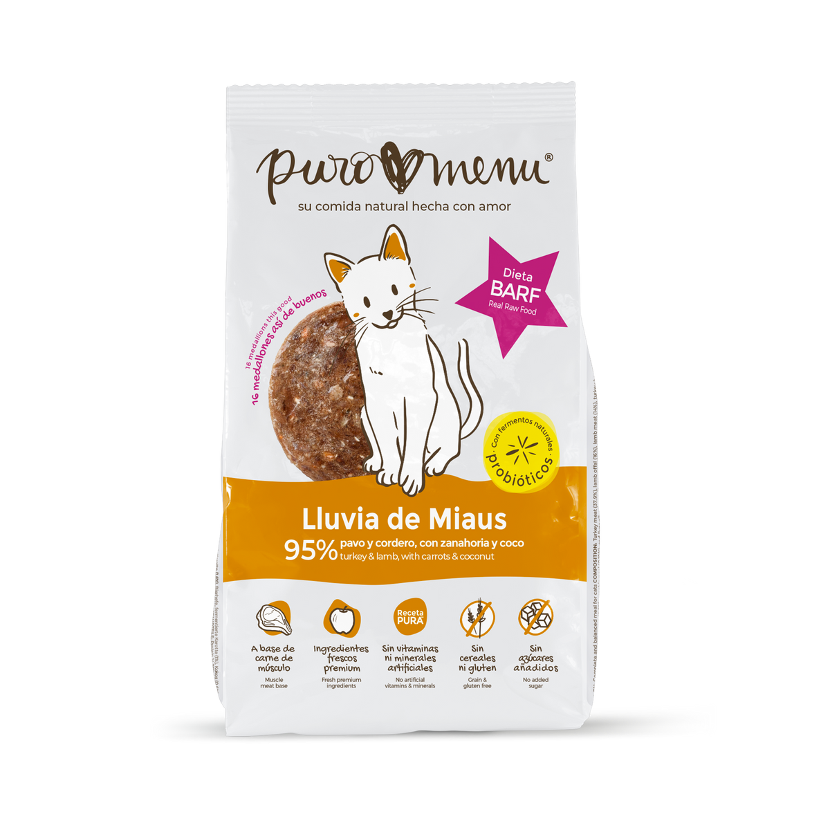 Menú Lluvia de Miaus (Pavo y Cordero)