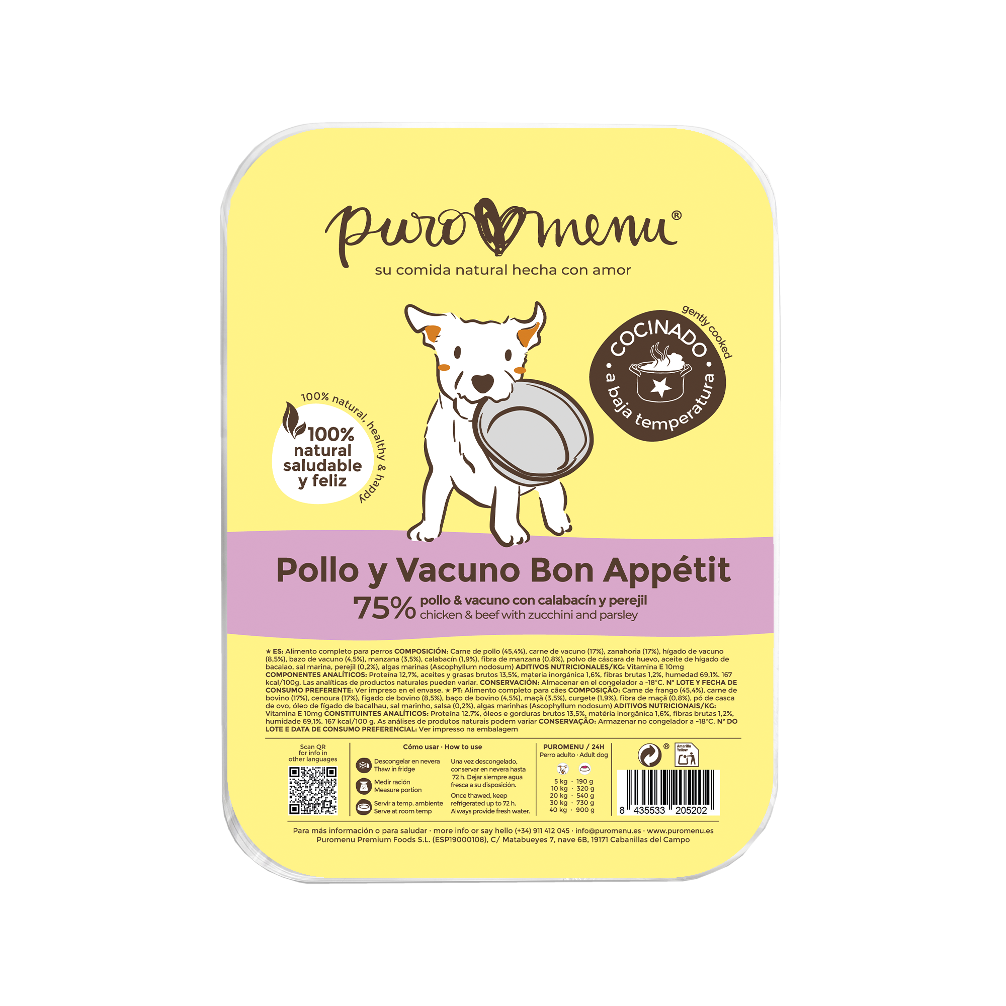 Menú Pollo y Vacuno Bon Appètit
