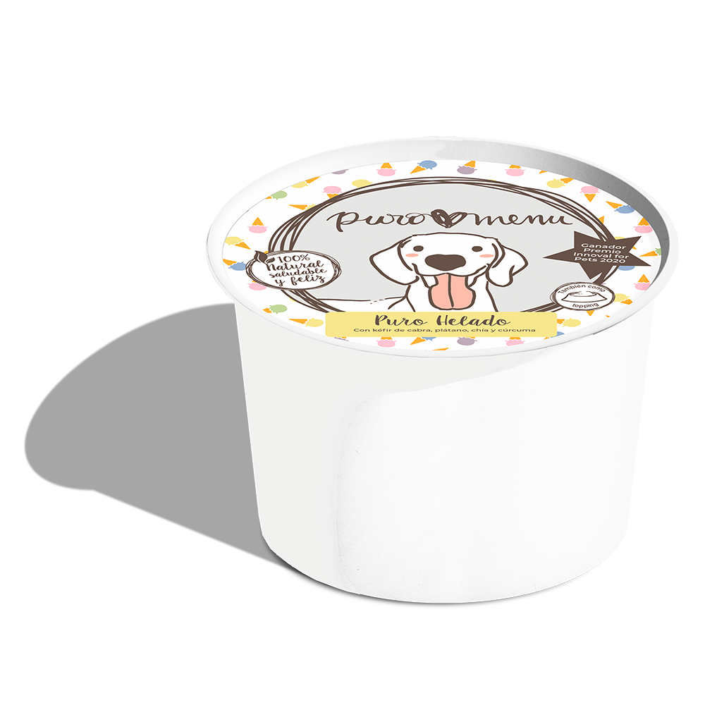 Puro Helado/Yogur "Plátano y Chía" - 1 unidad, 130g, tarrina (Ahorra 40%) en Puro Menu
