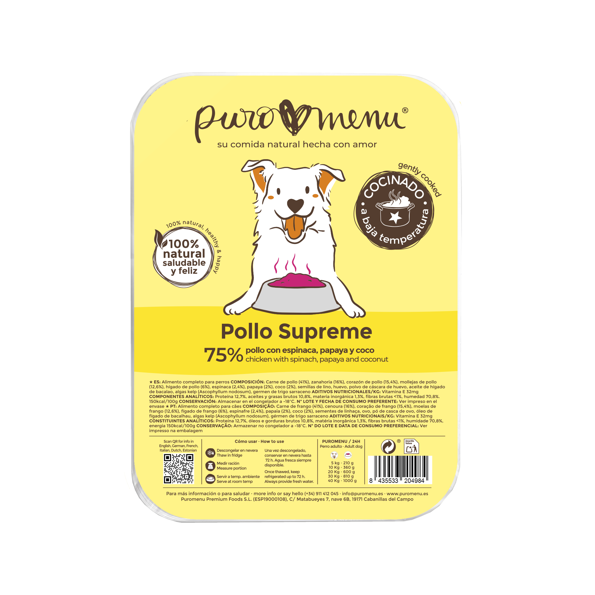 Menú Pollo Suprême